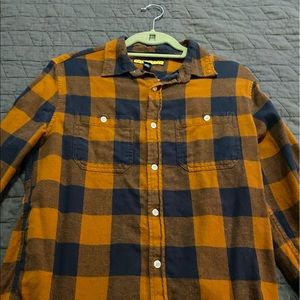 2 flannel button down shirts.